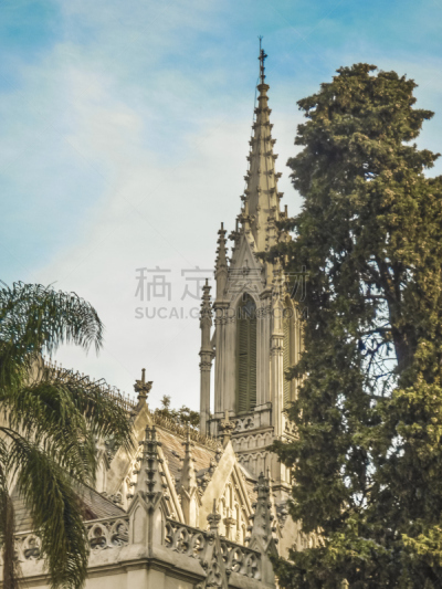 小礼拜堂,在之后,neopolitan獒,乌拉圭,垂直画幅,建筑,无人,城市天际线,户外