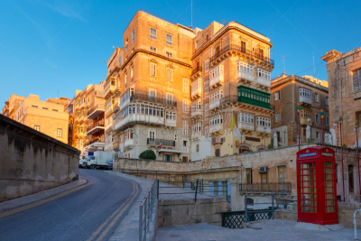 马耳他,屋顶,瓦莱塔,圆顶建筑,美,外立面,水平画幅,电话机,海港,传统
