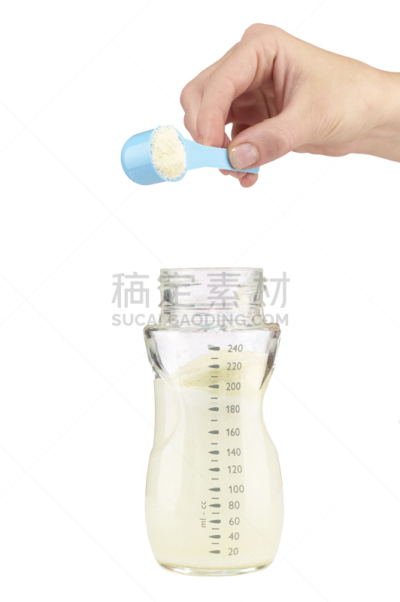 奶粉,婴儿,母亲,垂直画幅,白色背景,塑胶,背景分离,图像,婴儿食品,准备食物