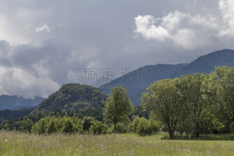 karavanke range,卡林斯亚,奥地利,水平画幅,地形,山,阿尔卑斯山脉,无人,户外,山脉