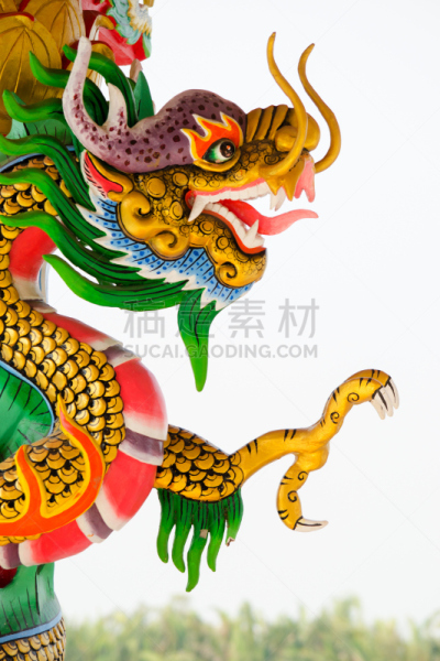 龙,时尚,雕像,刺刀,垂直画幅,天空,灵性,无人,符号,巨大的