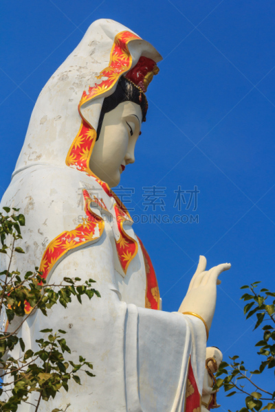 雕像,观音菩萨,垂直画幅,天空,美,艺术,传统,符号,佛陀酒吧,户外