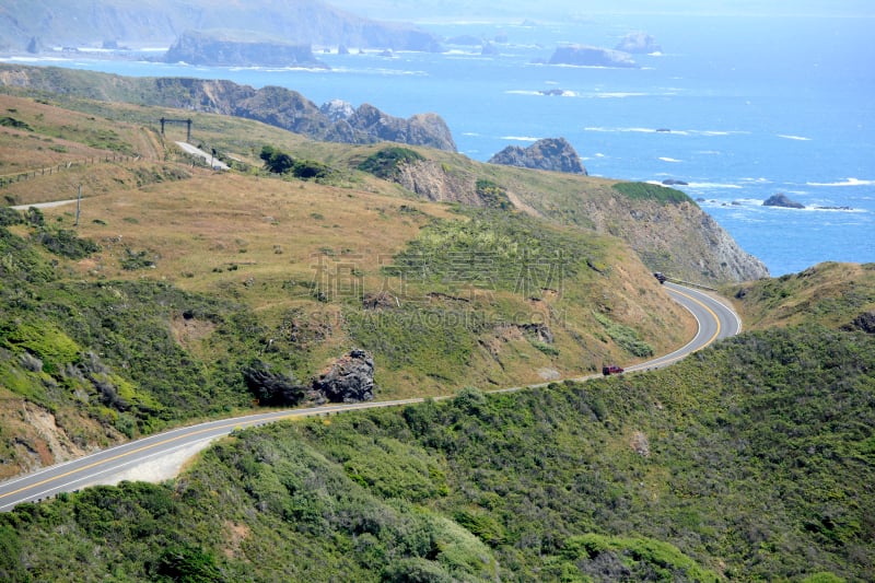 海岸线,索诺玛海岸,加利福尼亚,海滩,1号公路,州,天空,水平画幅,无人,优美