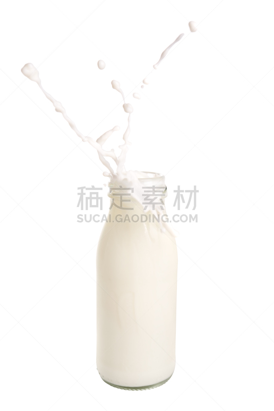 牛奶,乳糖酸,奶昔,飞溅的水滴,瓶子,垂直画幅,奶制品,奶油,早晨,饮料