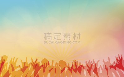 流行音乐会,人,举起手,式样,彩色背景,数码图形,斑点,剪影,复古,生长