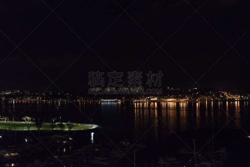 夜晚,科罗拉多大桥,岛,水,水平画幅,科罗纳多岛,光效果,无人,加利福尼亚,海洋