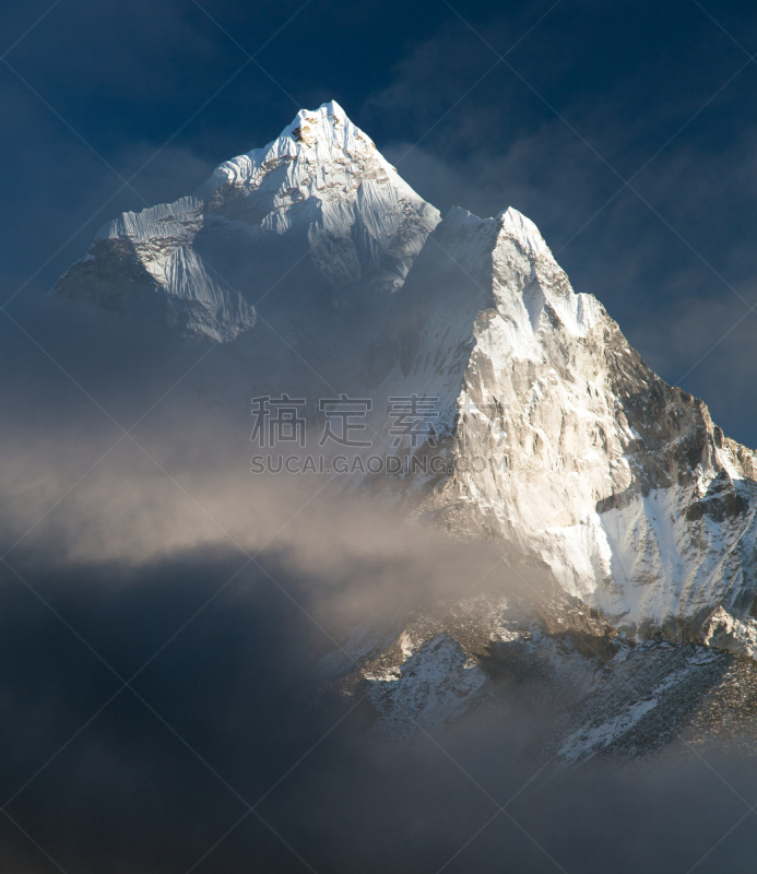 阿马达布朗峰,山,风景,自然美,垂直画幅,公园,坤布,雪,无人,喜马拉雅山脉