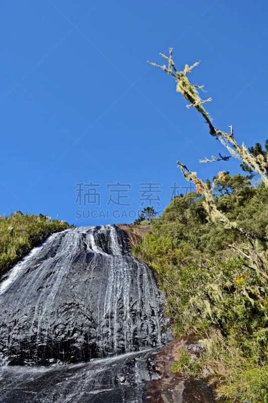 佛得角,瀑布,自然美,垂降,圣卡塔琳娜,洛矶山脉,垂直画幅,水,天空,美