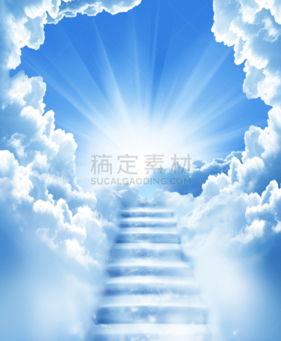 楼梯,天空,天堂,灵性,云景,飘然,云,梦想,概念和主题,垂直画幅