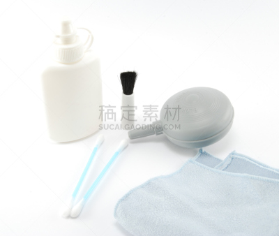 透镜,急救包,q-tip,棉签,灰色,水平画幅,纺织品,蓝色,白色背景,组物体
