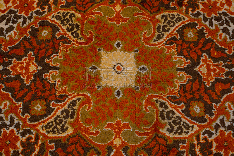 地毯,式样,水平画幅,橙色,无人,平视角,装饰物,特写,红色,装饰