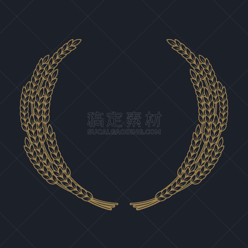 花环,小麦,蓝色背景,黄金,化学元素周期表,形状,绘画插图,符号,标签,组物体