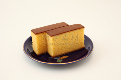 海绵蛋糕,日本,白色背景,盘子,日式蜂蜜蛋糕,磅蛋糕,日本料理,水平画幅,无人,传统