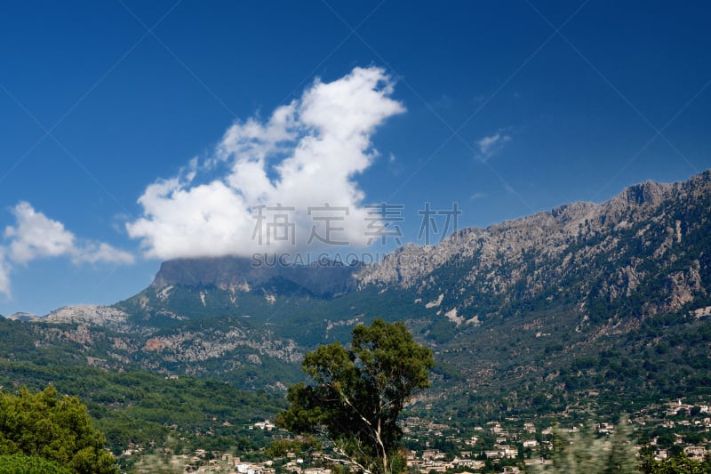 索乐,马略卡,山,风景,puerto de soller,欧洲,帆,海港,图像,著名景点