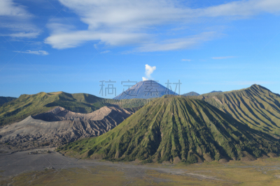 山,火山,婆罗摩火山,水平画幅,早晨,Bromo-Tengger-Semeru National Park,户外,塞梅鲁火山,黎明,活动
