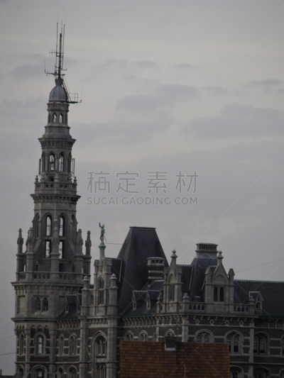比利时,安特卫普,垂直画幅,纪念碑,市政厅,无人,塔,安特卫普市,摄影