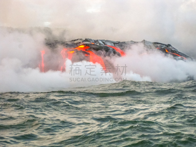 洛阿山,几劳亚活火山,夏威夷大岛,熔岩,水平画幅,夜晚,户外,国内著名景点,夏威夷,美国