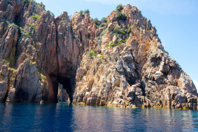 科西嘉,,水,天空,水平画幅,piana,无人,湿,海岸地形,户外