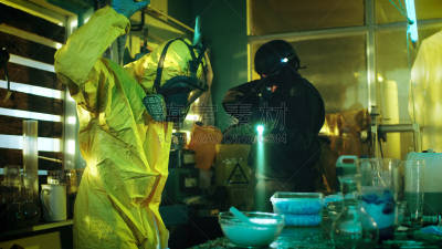 化学家,实验室,武器,手,地下的,防空武器,制造