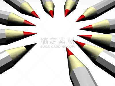 铅笔,留白,水平画幅,斯皮茨狗,白色背景,组物体,背景分离,传单,画画,作画