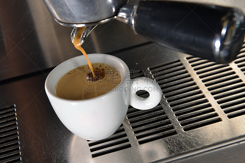 浓咖啡,杯,褐色,咖啡馆,水平画幅,无人,饮料,咖啡,机器,厚的