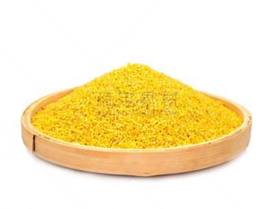 白色,碗,稷,干的,分离着色,黄色,白色背景,陶瓷制品,生食,背景分离