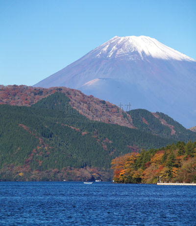 山,富士山,垂直画幅,雪,旅行者,户外,湖,箱根园,富士箱根伊豆国立公园,著名景点