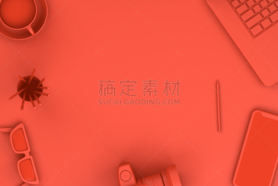 技术,智能手机,红色,笔记本电脑,工作场所,概念,视角,商务,计算机,空的