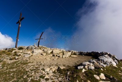 正下方视角,在上面,吉姆克罗琪,卡拉拉,卢卡,天空,美,公园,水平画幅,十字形