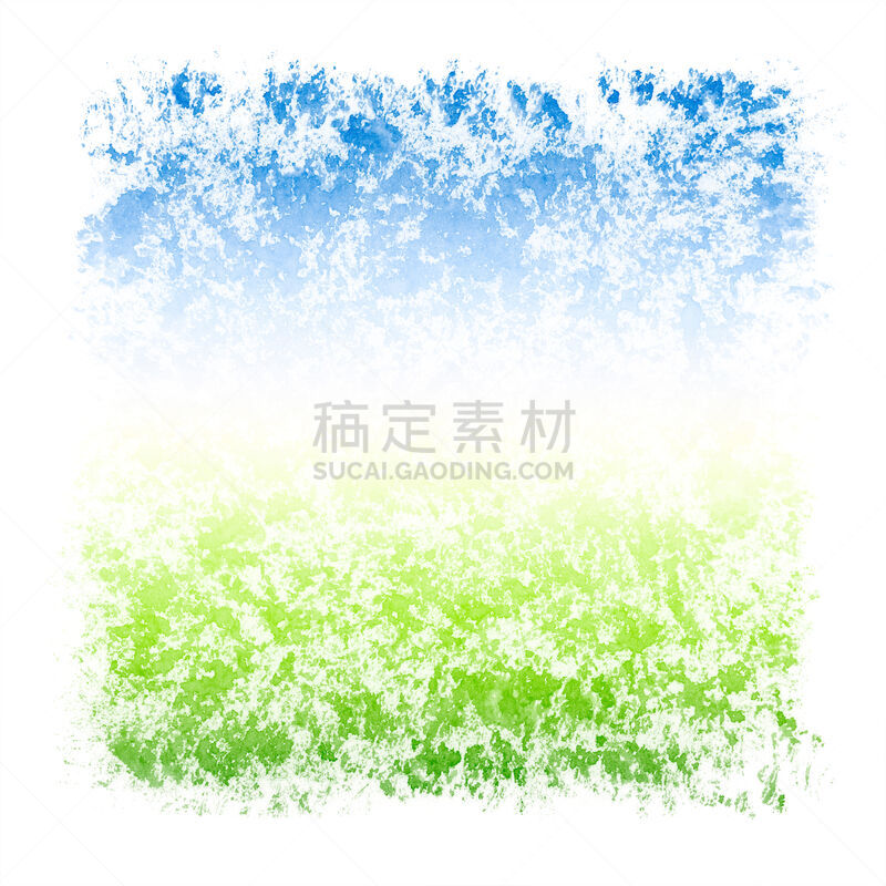 天空,边框,纹理效果,草,抽象,方形画幅,水彩画,永保青春,点画效果
