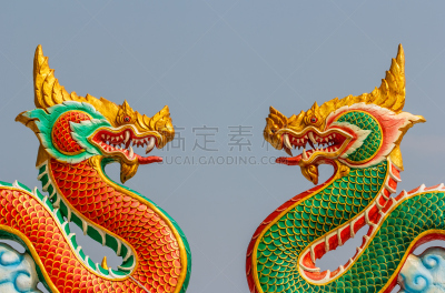 龙,雕塑,动物斑纹,广州,动物头,新年前夕,雕像,幻想,艺术,水平画幅