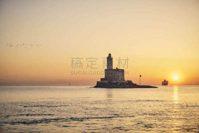桨叉架船,奥尔比亚,海湾国家,医科学生,宏伟,建筑外部,图像,海洋,无人,光