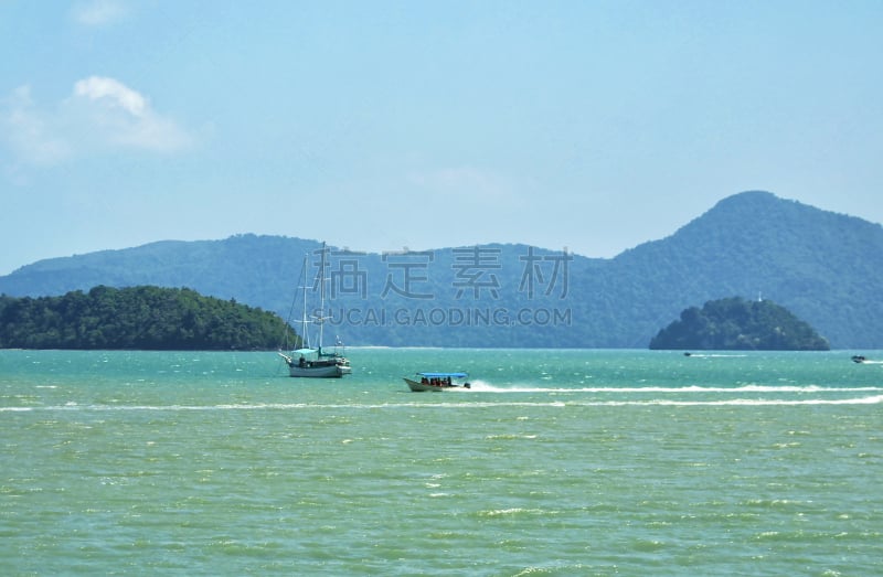 船,安达曼海,浮罗交怡岛,长尾船,旅途,热带气候,长的,印度洋,自然美,海岸线