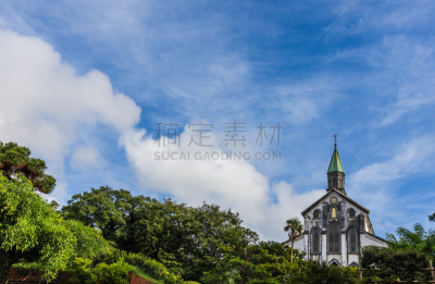 蓝色,日本,长崎,天空,自然,九州,旅游目的地,水平画幅