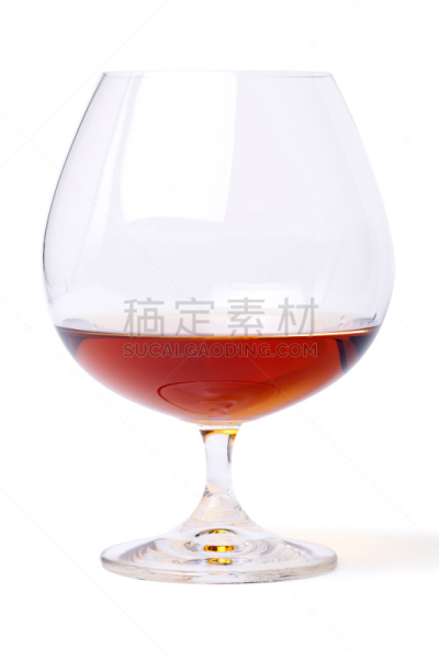 玻璃杯,科涅克,白色背景,垂直画幅,葡萄酒,白兰地酒杯,褐色,橙色,无人,白兰地