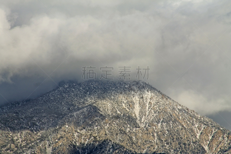 圣伯那丁诺,云,山,特写,暴风雨,美国,水平画幅,雪,无人,环境