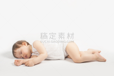 床,可爱的,白色,儿童,水平画幅,小的,健康保健,婴儿,白人