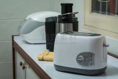 厨房,用具,电饭锅,多士炉,水平画幅,无人,柜子,特写,毛巾,室内