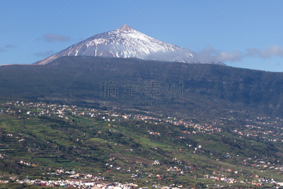 火山,风景,洛杉矶,欧若塔瓦峡谷,萨尔瓦多泰德国家公园,雪山,拉奥罗塔瓦,阁楼,水平画幅,高视角