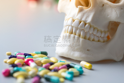 实验室,药,模型,头骨,莫尔德,烟曲霉菌,细菌垫,青霉菌,患病植物