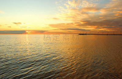 橙色,海洋,水,天空,美,阿方索十三世,水平画幅,夜晚,无人,海港