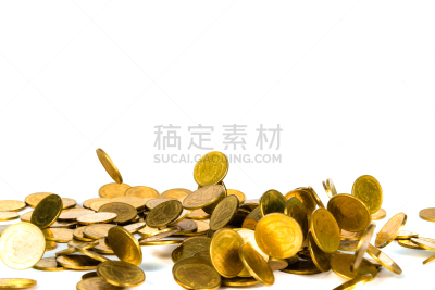 商务,金融,概念,黄金,分离着色,赚钱,飞,落下
