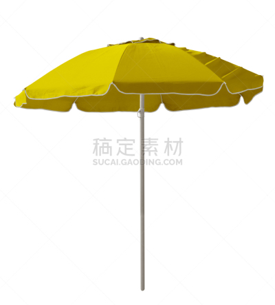 黄色,海滩遮阳伞,白色,剪贴路径,白色背景,季节,背景分离,一个物体,纺织品,法国