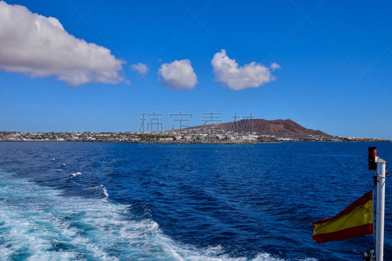 加那利群岛,地形,西班牙,鸡尾酒,火山,水,群岛,兰萨罗特岛,水平画幅,无人