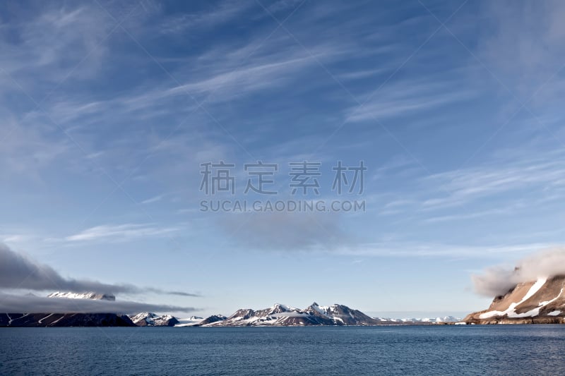 斯瓦尔巴德群岛,海景,寒冷,安静,海岸线,杆,斯瓦尔巴特群岛和扬马延岛,户外,天空,冰