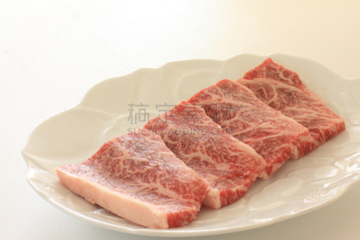 横截面,弹球,牛肉,厚的,留白,水平画幅,无人,韩国食物,日本,白色背景
