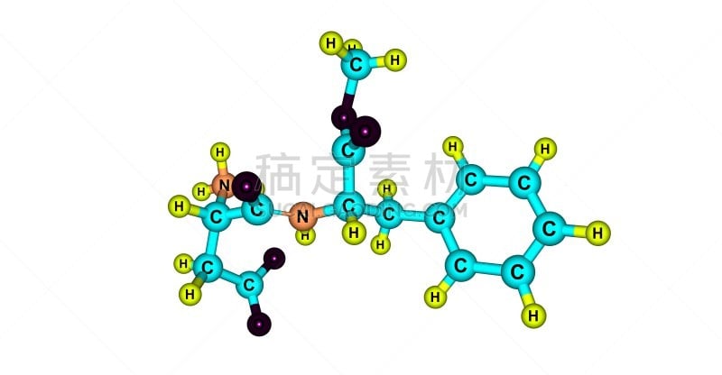 分子结构,阿斯巴甜,分离着色,白色,人造的,食品,图像,分子,芦笋,糖