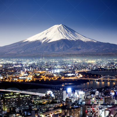 富士山,日本,超现实主义,航拍视角,推铅球,东京,山梨县,天空,里山,曙暮光