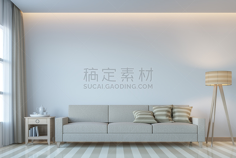 起居室,极简构图,白色,时尚,三维图形,图像,墙,简单生活,简单,沙发