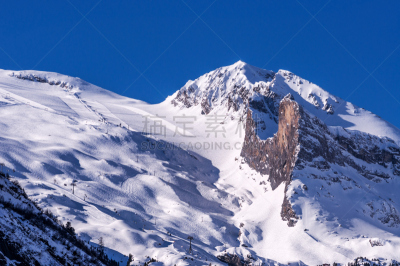 奥地利,阿尔卑斯山脉,hintertux glacier,天空,度假胜地,休闲活动,水平画幅,山,雪,滑雪坡